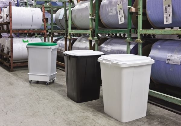 Affaldsspand Durable Durabin 90L firkantet hvid