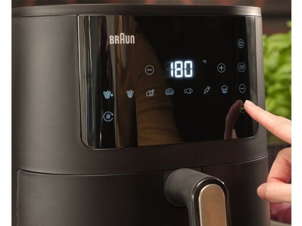 Braun MultiFry 3, Varmluftsfrityr, 4,3 l, 80 °C, 200 °C, Single/enkelt, Svart