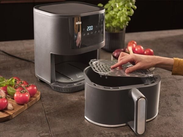 Braun MultiFry 3, Varmluftsfrityr, 4,3 l, 80 °C, 200 °C, Single/enkelt, Svart