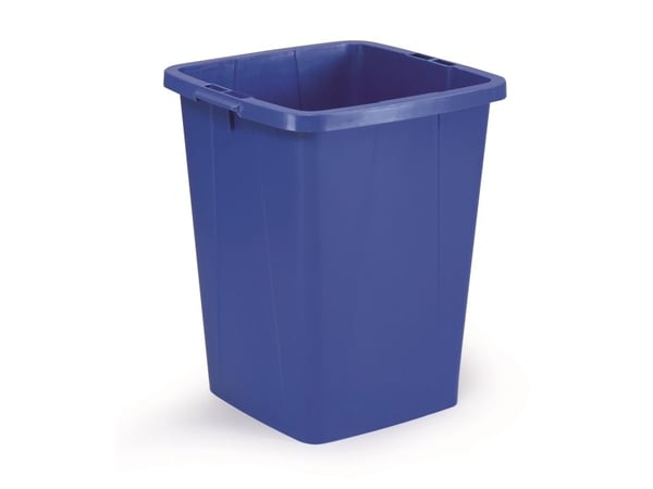 Affaldsspand Durable Durabin 90L blå firkantet