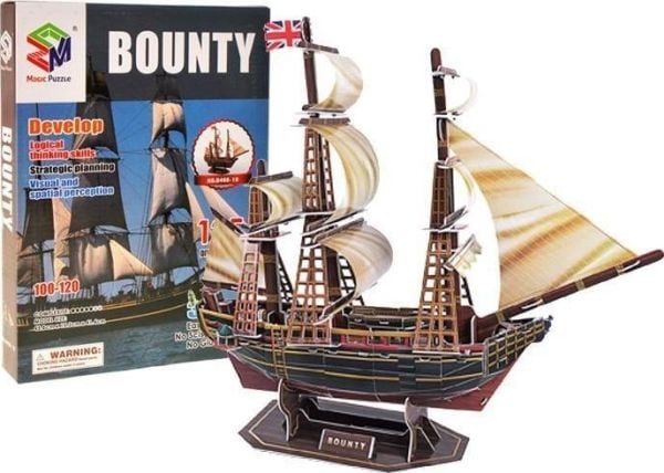 Jokomisiada Puzzle 3D statek Bounty okręt morski 125 el ZA2599