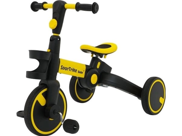 SporTrike Happy Bike 3-in-1 tasapainopyörä, keltainen
