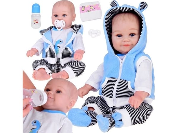 Jokomisiada realistisk dukke gutt 50 cm søt babyen småsnakker og ler ZA5357