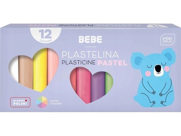 Interdruk plastelina 12 farger B&B Pastel