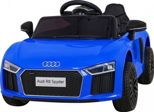 Audi Audi R8 batteridrevet for barn Blå + Fjernkontroll + EVA + Fristart + MP3 LED