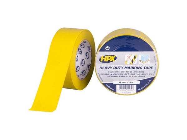 HPX heavy duty markeringstape gul 48mm x 33m HPX heavy duty markeringstape gul 48mm x 33m