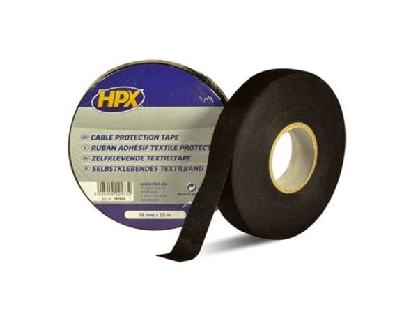 HPX Kabelbeskyttelsestape sort 19mm x 25m