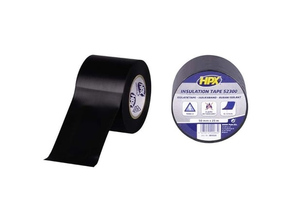 HPX eltejp svart 50 mm x 20 m