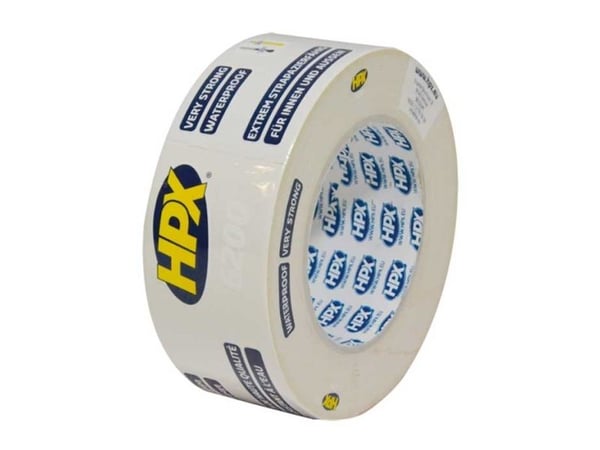 Gaffatape hvid, 50 mm x 25 m