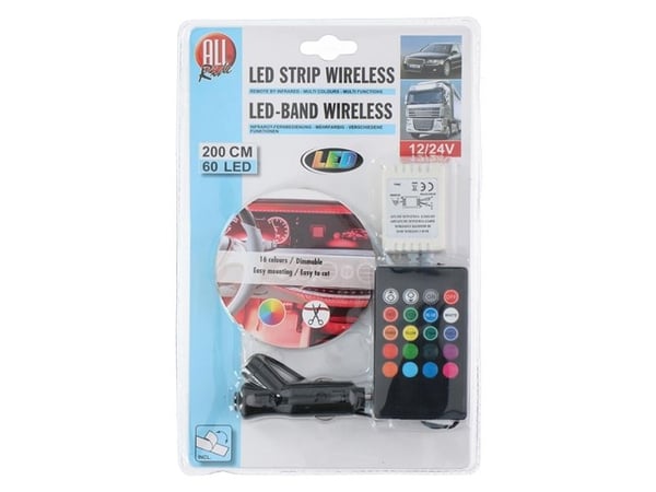 Allride LED-nauha, monivärinen, 12V/24V, 200cm,