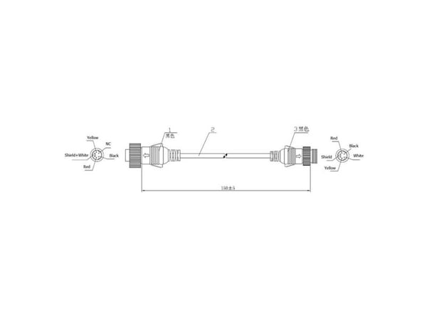 Adapter stik - 6 pin han->4 pin hun