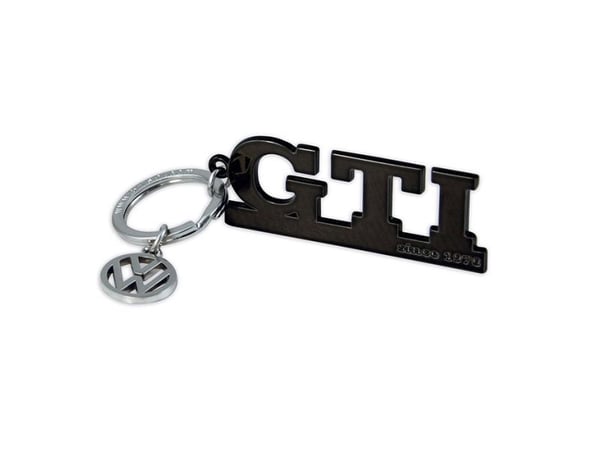 VW GTI nøglering m. logo vedhæng, sort