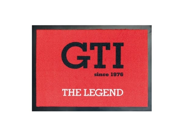 VW GTI dörrmatta, 'The Legend', röd