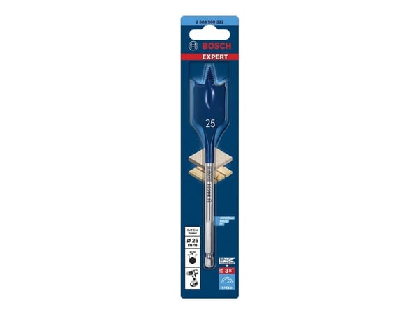 Bosch Expert - Bor - for tre, kartong, bløtt tre, sponplater - spadedel - 25 mm - heksagonal - lengde: 152 mm