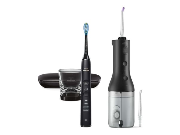 Philips Sonicare DiamondClean 9000 HX3886 - Tannbørste/oralskyller - trådløs - svart