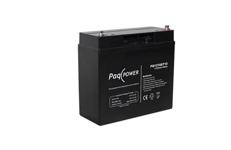 PaqPOWER Blybatteri - AGM - 5 år. 12v/18Ah. med T10-terminal
