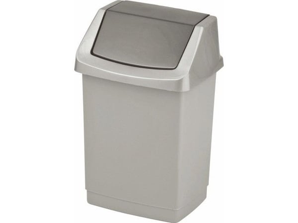 Curver Click-It kiikun roskakori 15L hopea (27121)