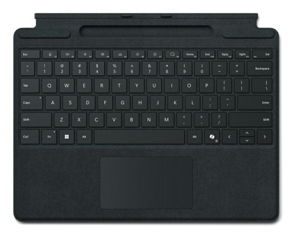 Microsoft Surface Pro Keyboard for Business - Tastatur - med pennelagring - med styreplate, akselerometer, Surface Slim Pen lagrings- og ladetaller...