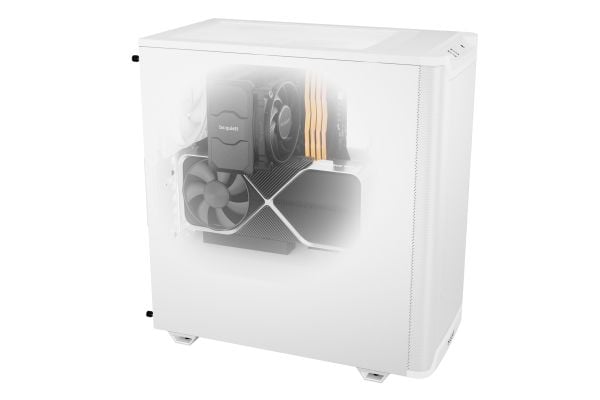 be quiet! Pure Base 501 Airflow - Midi-tårn - ATX - ingen strømforsyning (ATX / PS/2) - hvit - USB/lyd