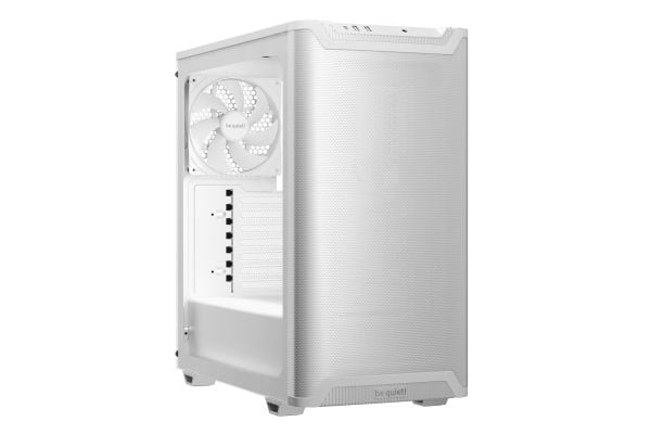 be quiet! Pure Base 501 Airflow Window - Midi-tårn - ATX - sidepanel med vindu (herdet glass) - ingen strømforsyning (ATX / PS/2) - hvit - USB/lyd