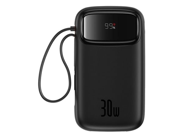 Baseus PPQD4-20C, 20000 mAh, Lithium Polymer (LiPo), 7,3 V, 30 W, Sort