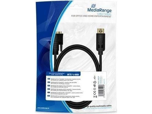 MediaRange DVI til DisplayPort tilkoblingskabel DVI-D BU 2m, blk