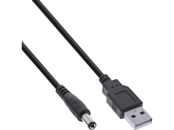 InLine 26806J, 1 m, USB A, 5.5 x 2.5 mm, 5 V