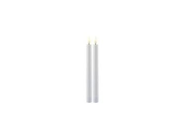 Sirius Sille Genopladelig Kronelys Hvid - Ø 2 cm - H 25 cm - 2 stk
