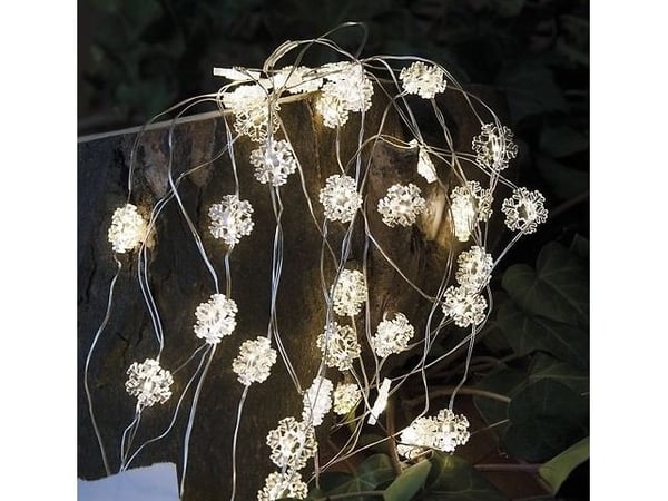 Sirius Nynne snøfnugg lysslynge - 40 LED - klar/sølv