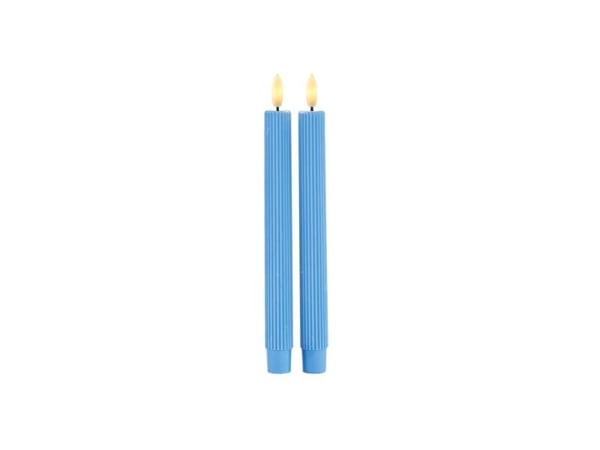 Sirius Smilla oppladbart kronelys 2 stk - Blå - H 25 cm