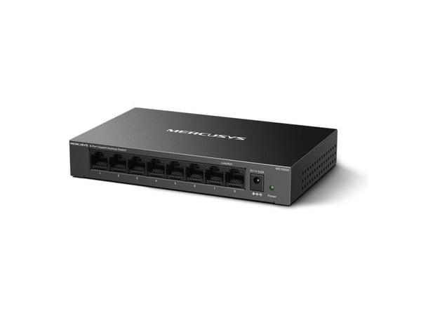 Mercusys MS108GS, Uhåndtert, Gigabit Ethernet (10/100/1000), Full tosidig, Kan monteres på vegg
