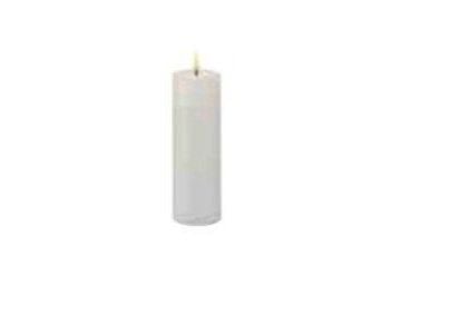 Sirius Sille Genopladelig Bloklys Hvid - Ø 5 cm - H 15 cm