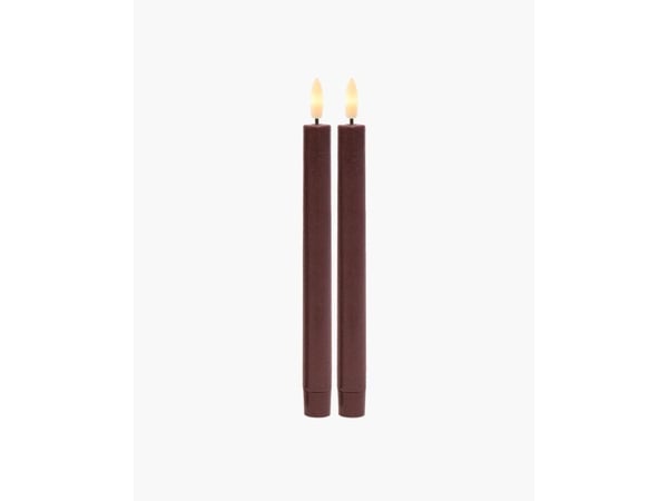 Sirius Sille oppladbart kronelys bordeaux Ø 2 cm - H 25 cm - 2 stk