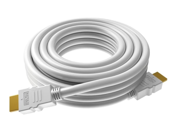 VISION Techconnect - HDMI-kabel med Ethernet - HDMI hann til HDMI hann - 10 m - hvit - 4K 30Hz støtte