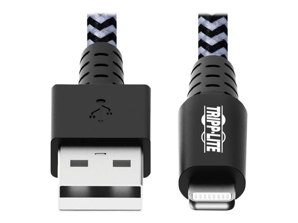 Eaton Tripp Lite Series Heavy-Duty USB-A to Lightning Sync/Charge Cable, MFi Certified - M/M, USB 2.0, 3 ft. (0.91 m) - Lightning-kabel - USB hane ...