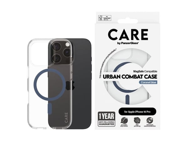 CARE by PanzerGlass Urban Combat - Baksidedeksel for mobiltelefon - MagSafe-samsvar - termoplast-polyuretan (TPU), polykarbonat (PC), oleofobisk be...
