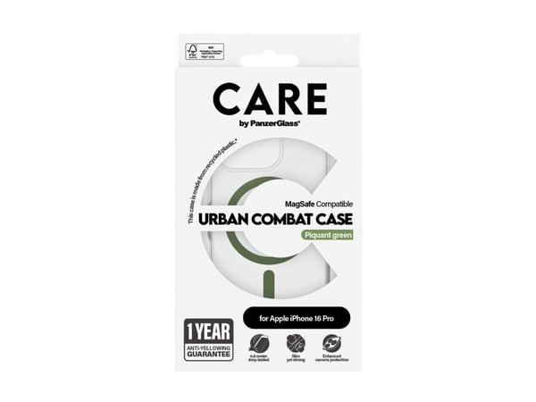 CARE by PanzerGlass Urban Combat - Baksidedeksel for mobiltelefon - MagSafe-samsvar - termoplast-polyuretan (TPU), polykarbonat (PC), oleofobisk be...