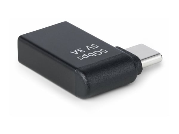 StarTech Right Angled USB-C to USB-A Adapter, USB 5Gbps, Compact USB-C Male to USB-A Female Adapter, Metal Housing, M/F - USB-adapter - USB-C (hann...