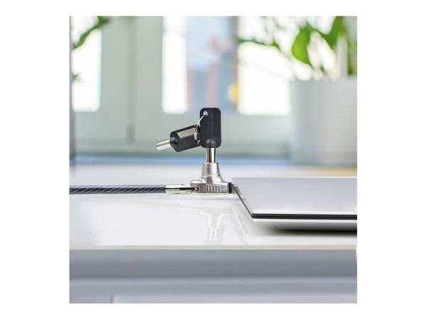 StarTech.com SNBLK-LAPTOP-LOCK, 2 m, jalo, kiila, 2 avainta, hiiliteräs, musta