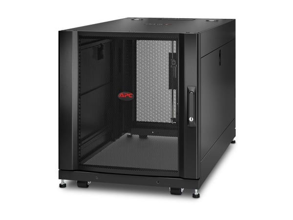 APC NetShelter SX, Itseseisova teline, 12U, 272 kg, Näppäinlukko, 59 kg, Musta