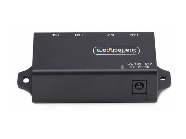StarTech 2-Port Gigabit PoE+ Injector, PoE/PoE+ (802.3af/802.3at) 30W - Strøminjektor - ubehandlet inline - DC 48 - 52 V - 30 watt - utgangskontakt...