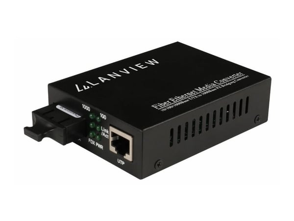Lanview - Fibermedieomformer - 1GbE - 10Base-T, 100Base-TX, 1000Base-T, 1000Base-SX, 1000Base-LX, 1000Base-LH, 1000Base-EX, 1000Base-ZX - RJ-45 / S...