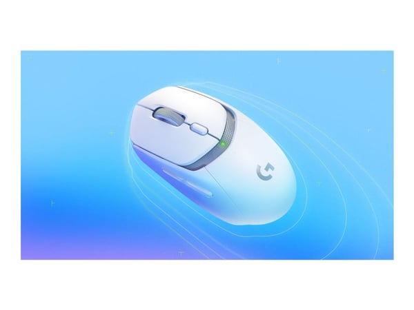 Logitech G G309 - Mus - gaming - optisk - 6 knapper - trådløs - 2.4 GHz, Bluetooth - USB Logitech LIGHTSPEED-mottaker - hvit