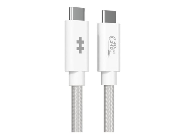 Targus HyperDrive Next, 1,2 m, USB C, USB C, USB4 Gen 3x2, 40 Gbit/sek, Hvid
