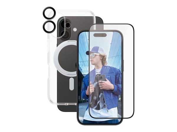 CARE by PanzerGlass - 3-i-1 beskyttelsespakke - baksidedeksel for mobiltelefon - ceramic - MagSafe-samsvar - polykarbonat, termoplast-polyuretan (T...