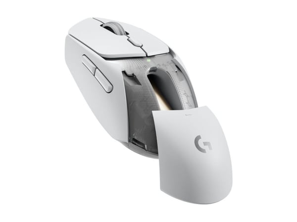 Logitech G G309 - Mus - gaming - optisk - 6 knapper - trådløs - 2.4 GHz, Bluetooth - USB Logitech LIGHTSPEED-mottaker - hvit