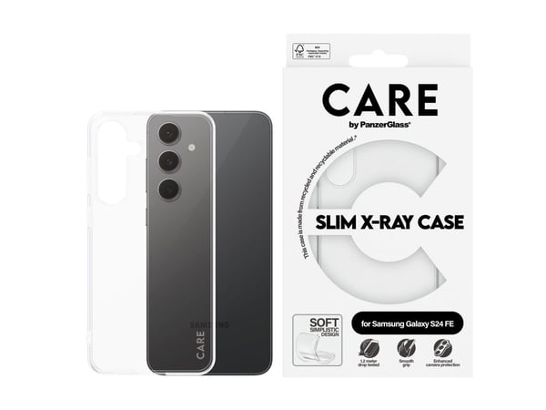 CARE by PanzerGlass X-Ray - Baksidedeksel for mobiltelefon - myk basis - termoplast-polyuretan (TPU) - gjennomsiktig - for Samsung Galaxy S24 FE