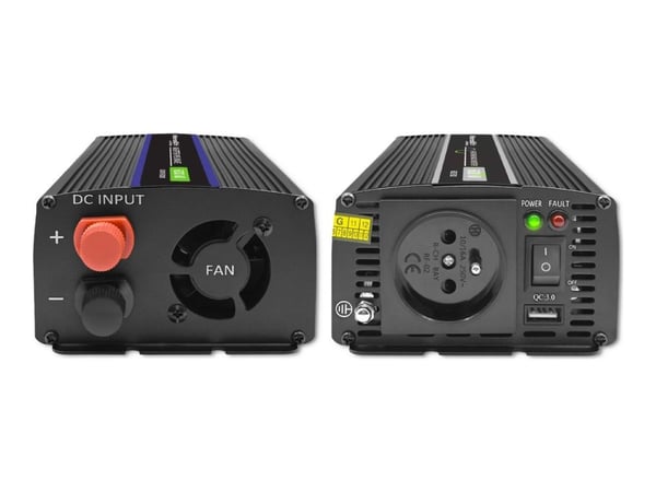 Qoltec Monolith 3000 MS Wave spenningsomformer | 12V til 230V | 1500/3000W | USB