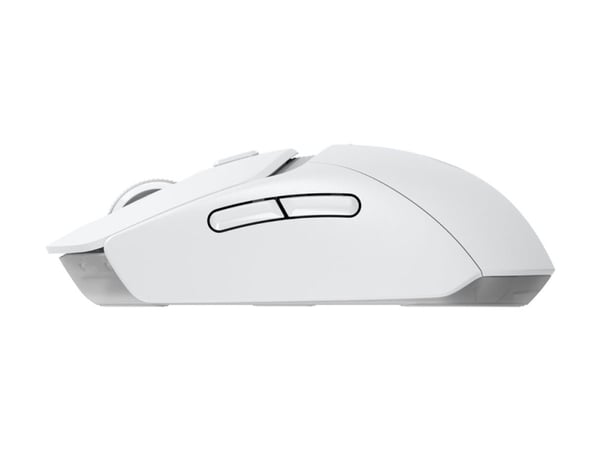 Logitech G G309 - Mus - gaming - optisk - 6 knapper - trådløs - 2.4 GHz, Bluetooth - USB Logitech LIGHTSPEED-mottaker - hvit