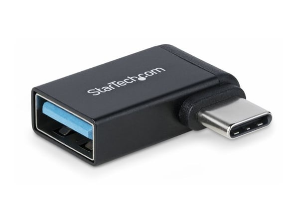 StarTech Right Angled USB-C to USB-A Adapter, USB 5Gbps, Compact USB-C Male to USB-A Female Adapter, Metal Housing, M/F - USB-adapter - USB-C (hann...